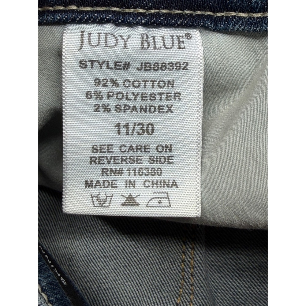 Judy Blue Jeans Womens 11 30 Dark Wash Denim High Waist Skinny Tummy Control NWT - Picture 9 of 13